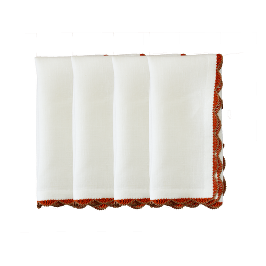 Hand Crochet Napkins 18" x 18" (Set of 4)