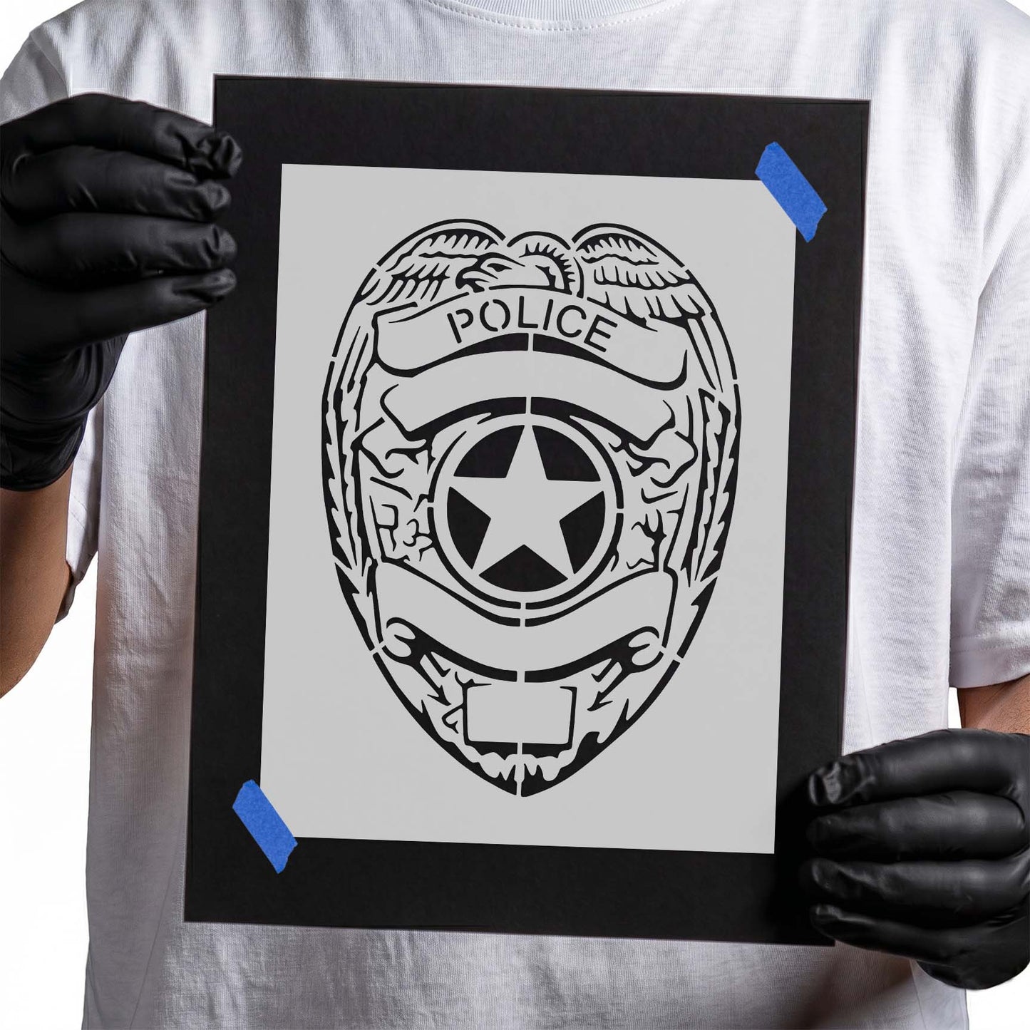 Police Badge Stencil