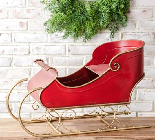 25" Red Santa Sleigh