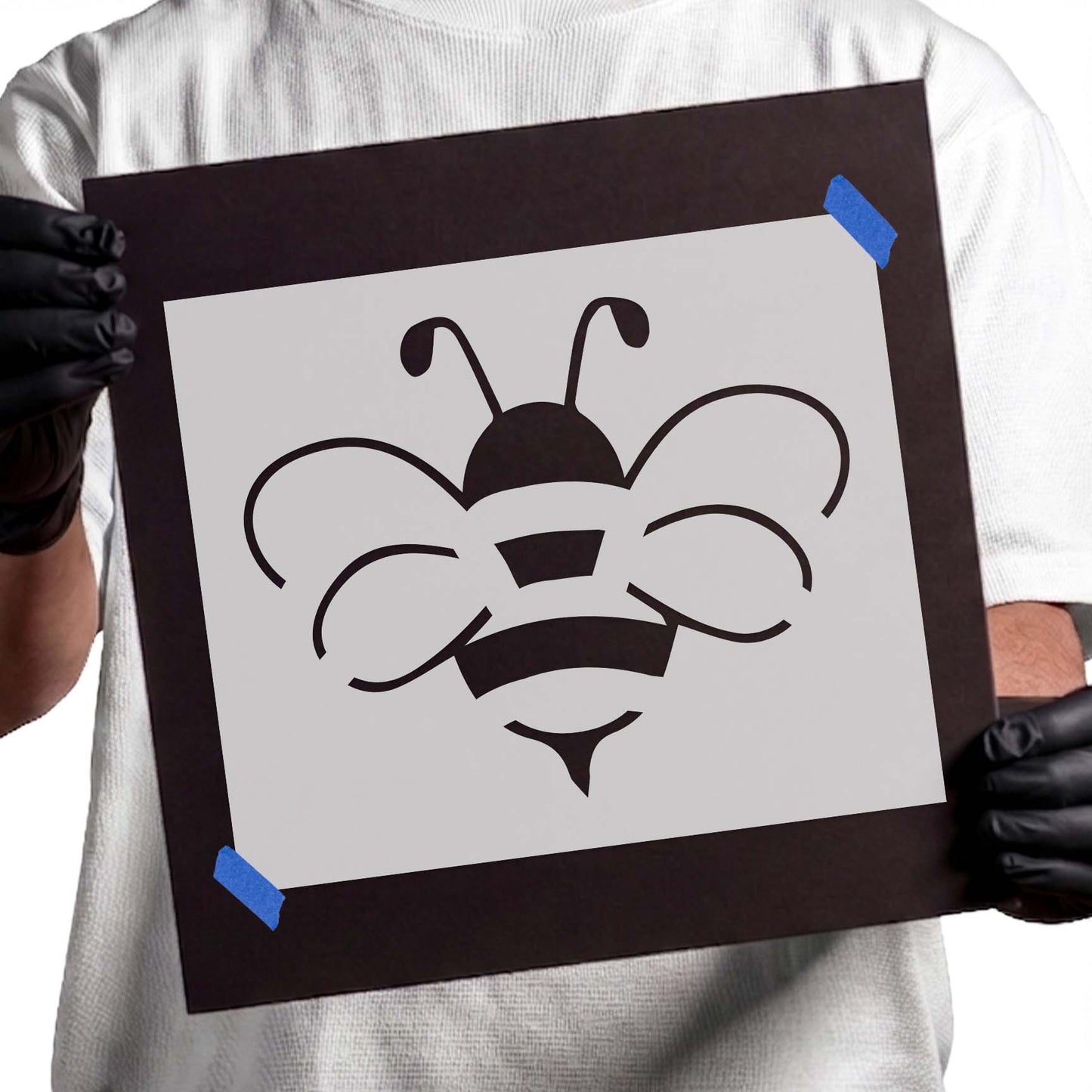 Simple Honey Bee Stencil