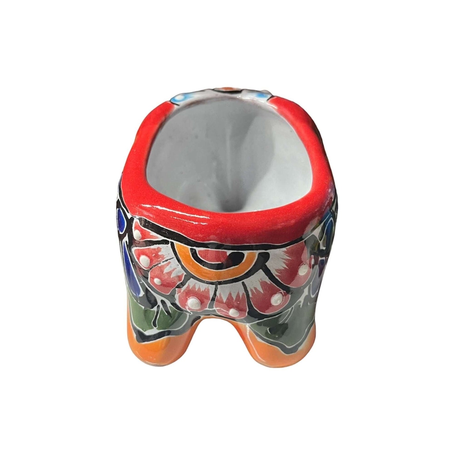 Talavera Elephant Planter | Colorful Hand-Painted Ceramic Animal Pot