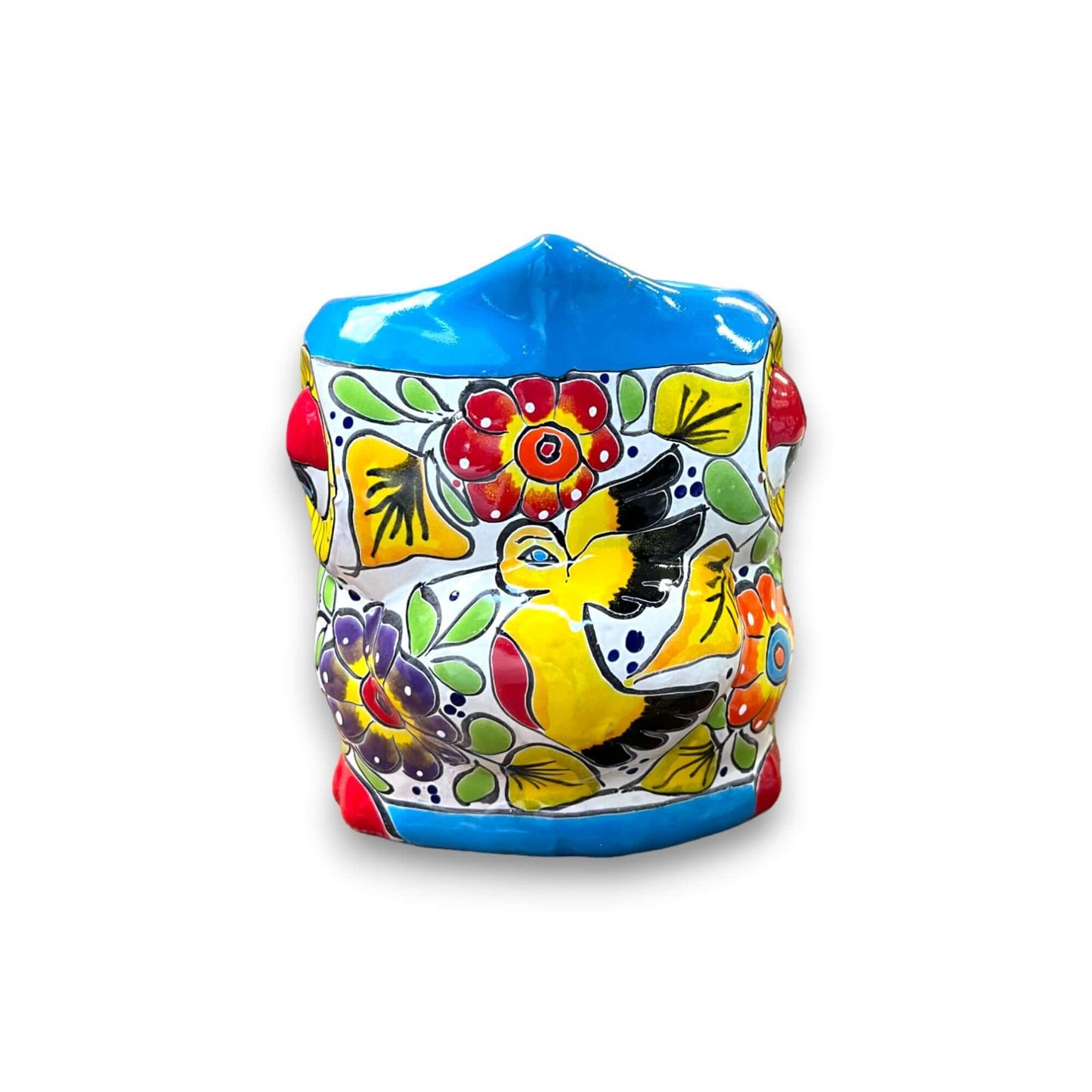 Talavera Owl Planter | Colorful Hand-Painted Mexican Pottery