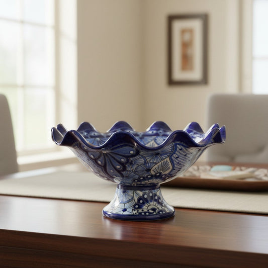 Talavera Fruit Basket | Hand-Painted Mexican Ceramic Centerpiece