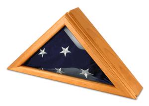 Officers Flag Display Case for 3Ft X 5Ft Flag - Oak/Walnut/Cherry