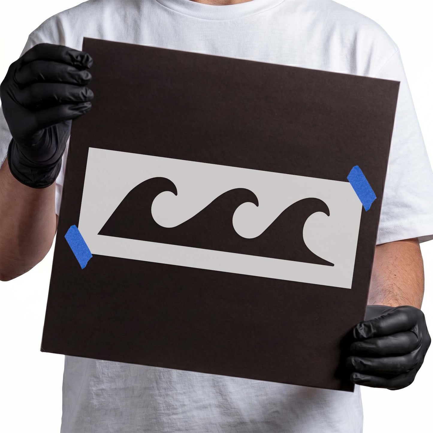 Wave Pattern Stencil