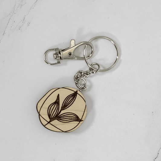 Wood Keychain | Small Organic