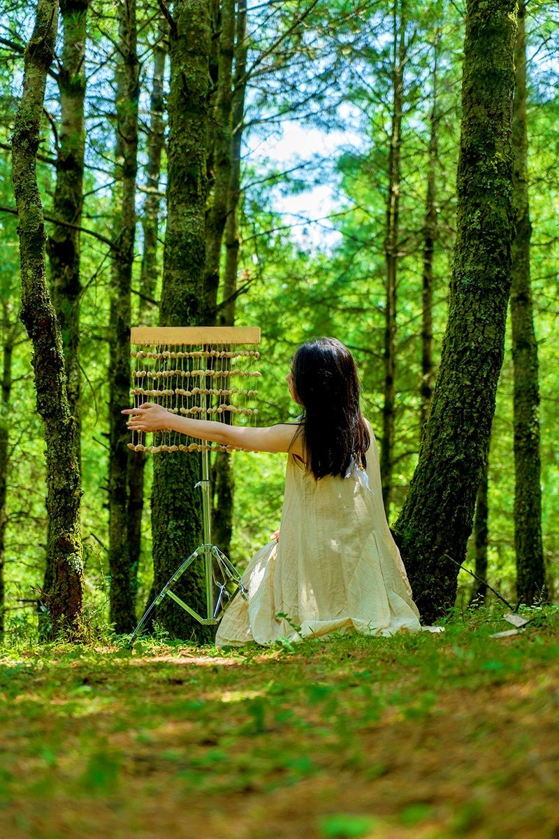 Chacha Oleander Seed Bar Chime | Handmade Rainforest Wind Instrument