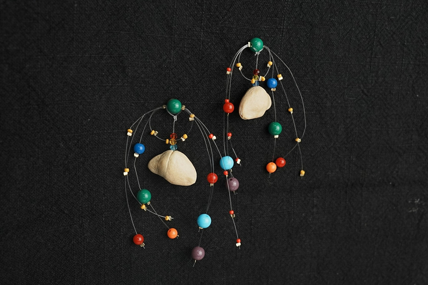 "Floating Carnival" Colorful Bead Seed Earrings