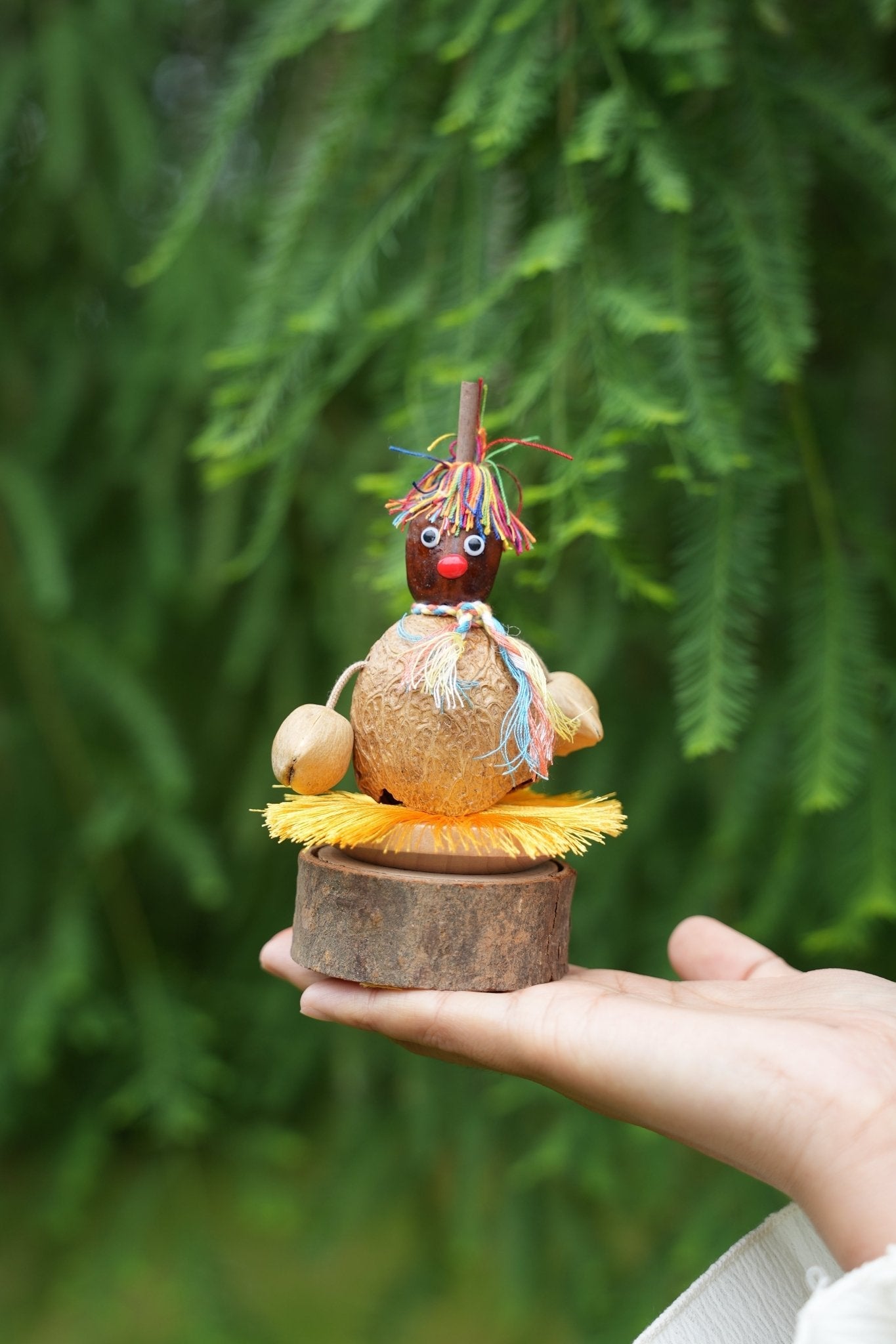 "The Hula Dancer" Coconut Shell Spinning Top