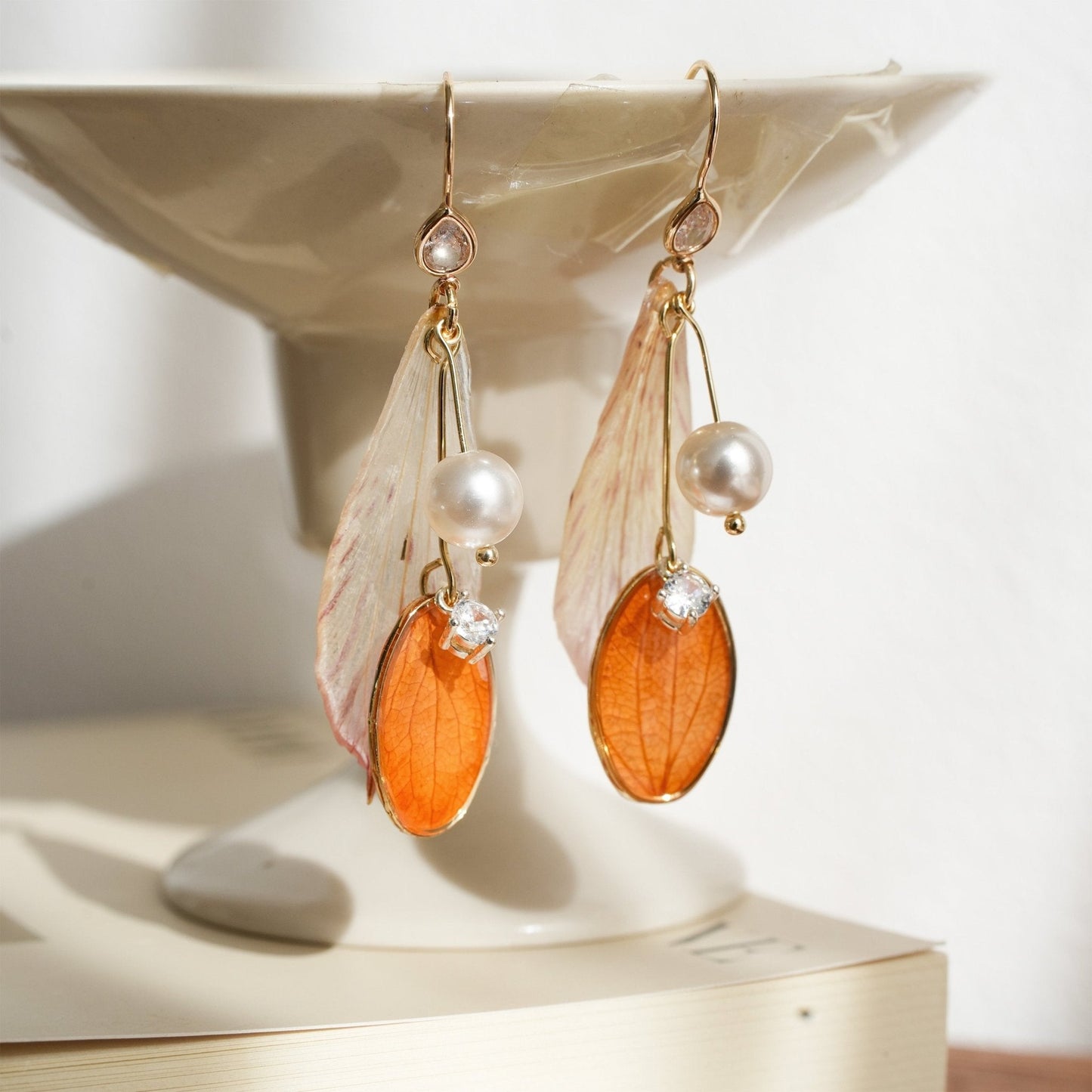 "Fairy Wings" Real Alstroemeria Earrings