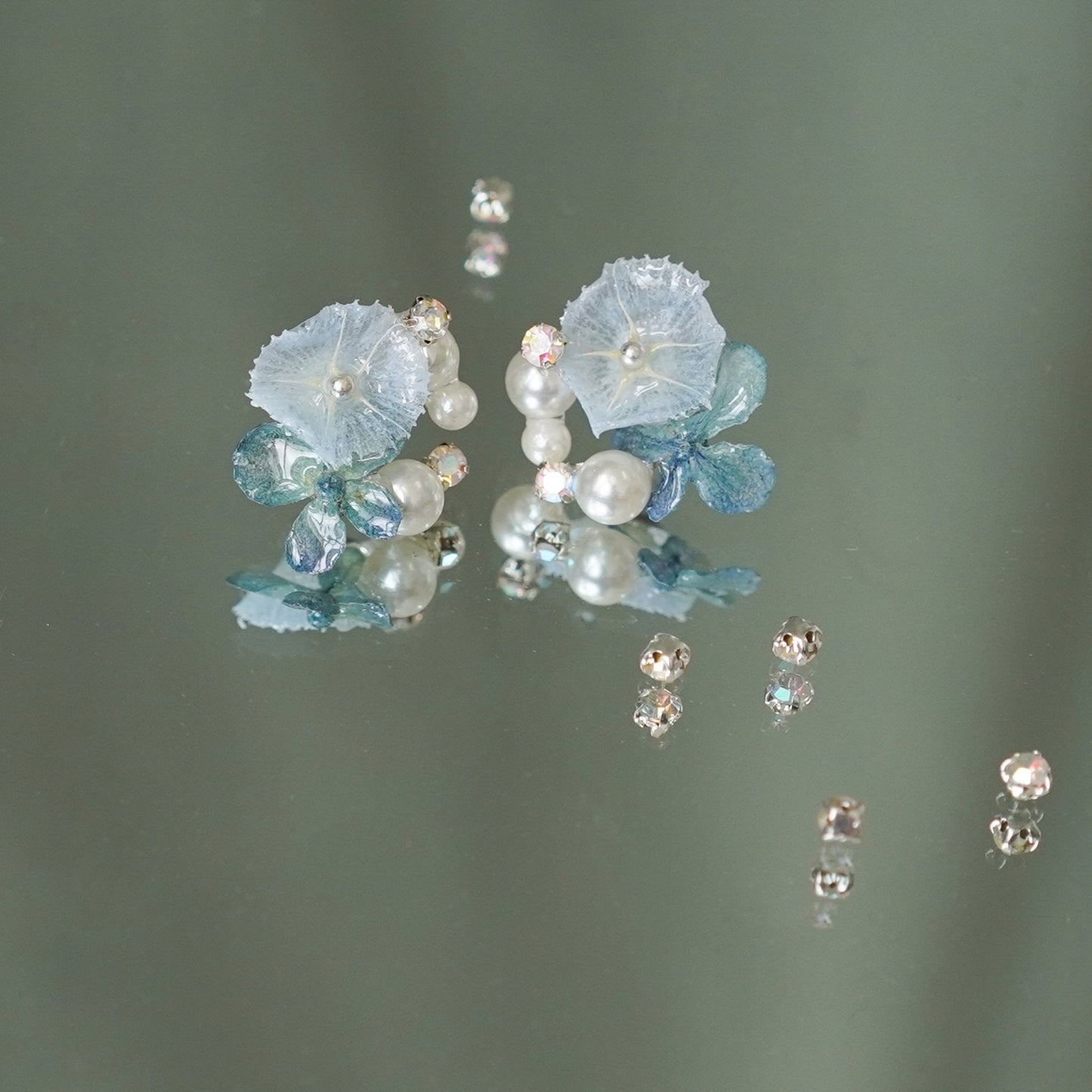 "Raindrop Waltz" Hydrangea Earrings