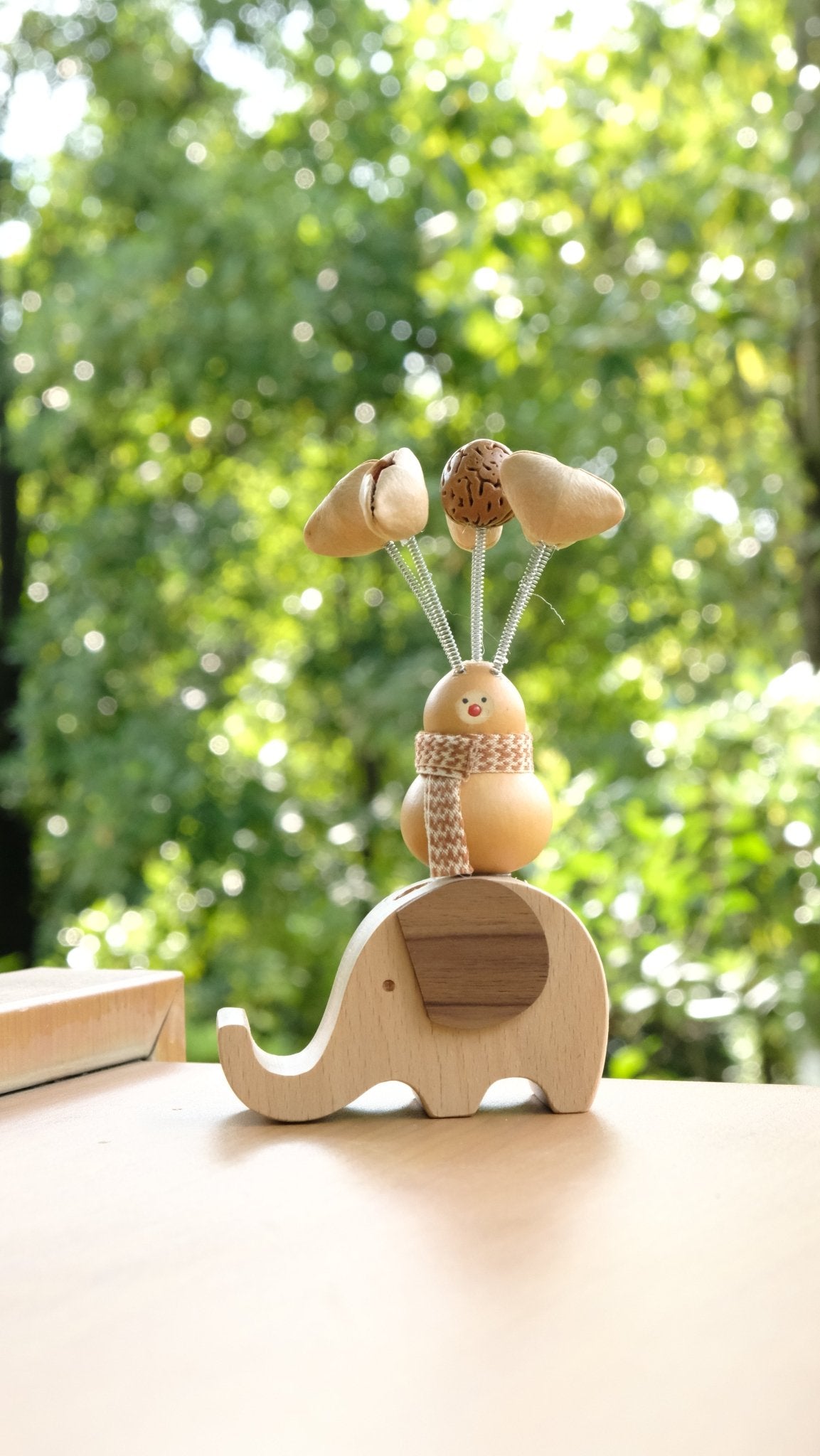 "Lucky Gourd Rider" Calabash Elephant Car Ornament