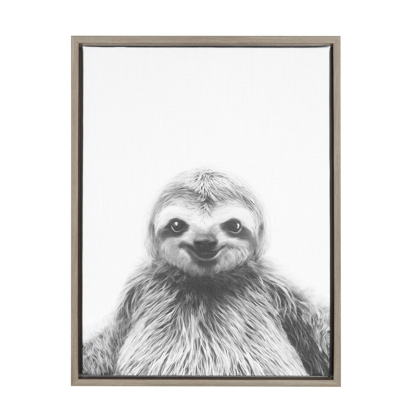 Sylvie Sloth Framed Canvas by Simon Te Tai