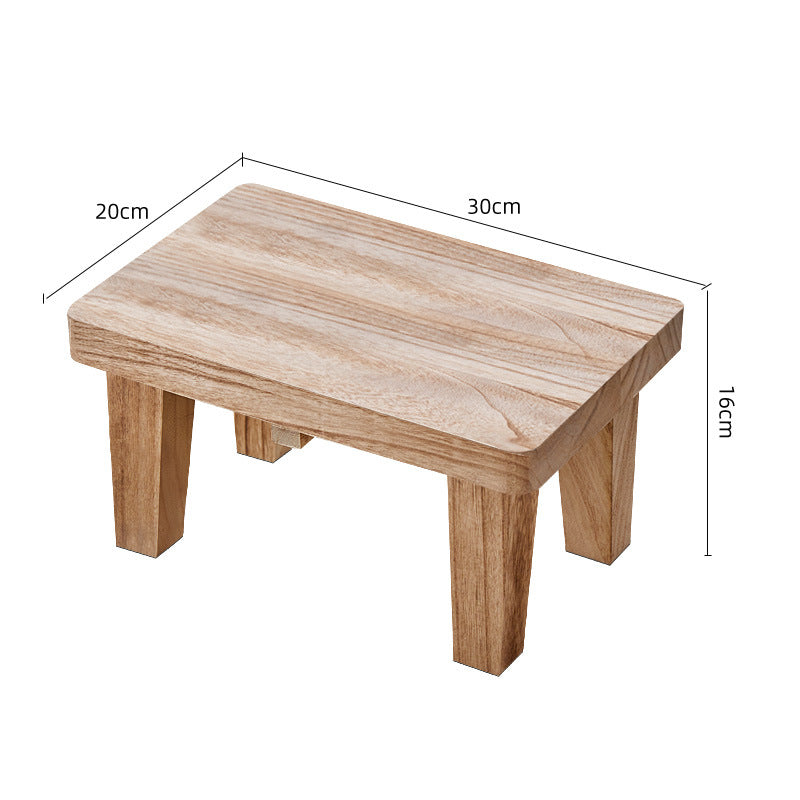 Japanese Solid Wood Stool – Minimalist, Thick-Leg Design