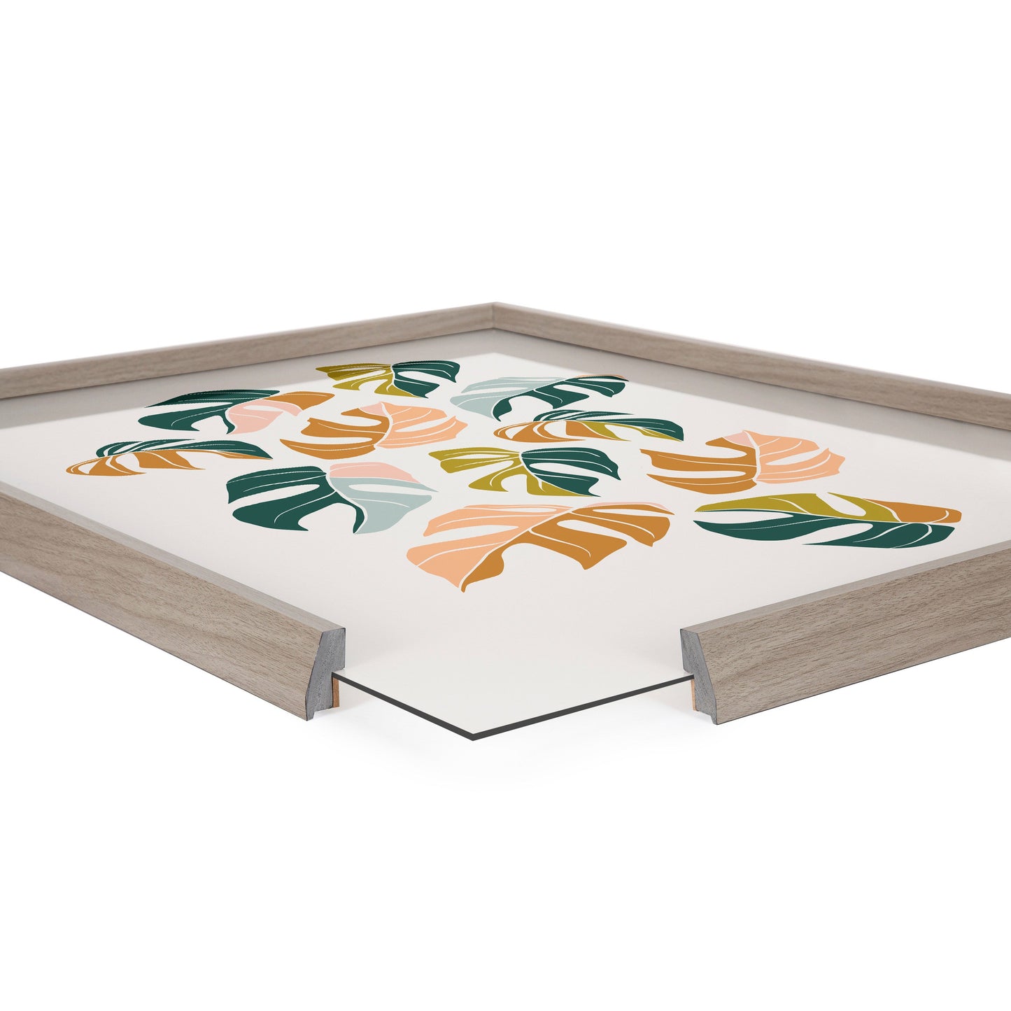 Blake Tropical Leaves 02 Framed Printed Glass by Alicia Schultz