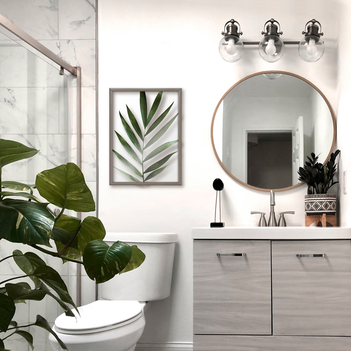 Blake Botanical 5F Framed Printed Glass by Amy Peterson