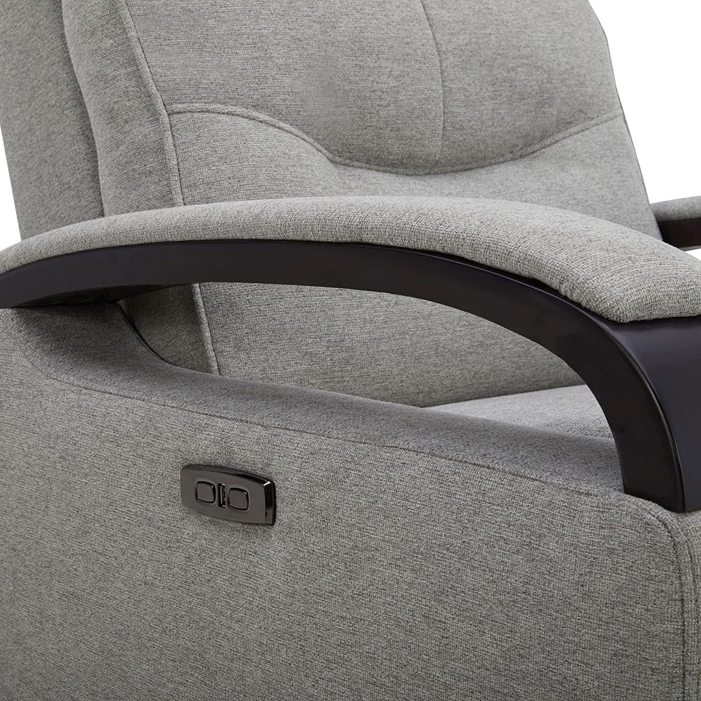 Fabric Power Swivel Glider Rocker Recliner Chair Light Grey
