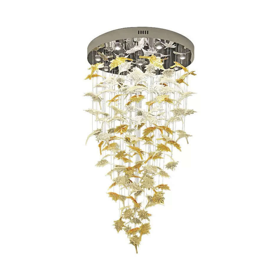 Maple Leaf Glass Chandelier