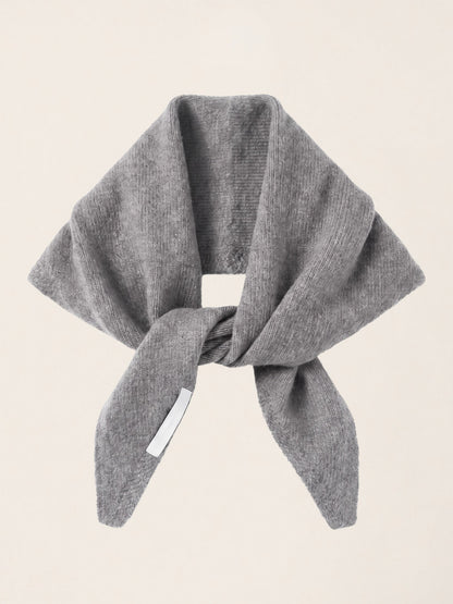 Wool Knitted Triangle Scarf