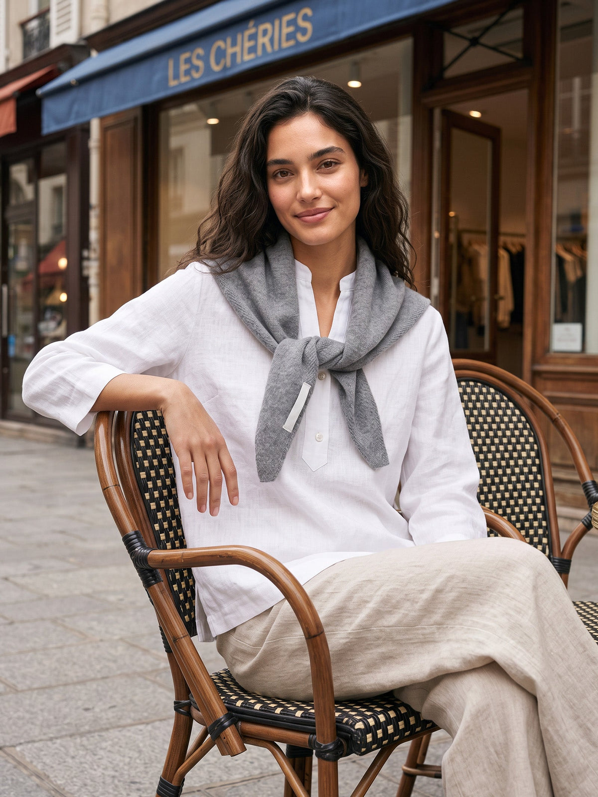 Wool Knitted Triangle Scarf
