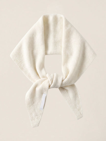 Wool Knitted Triangle Scarf
