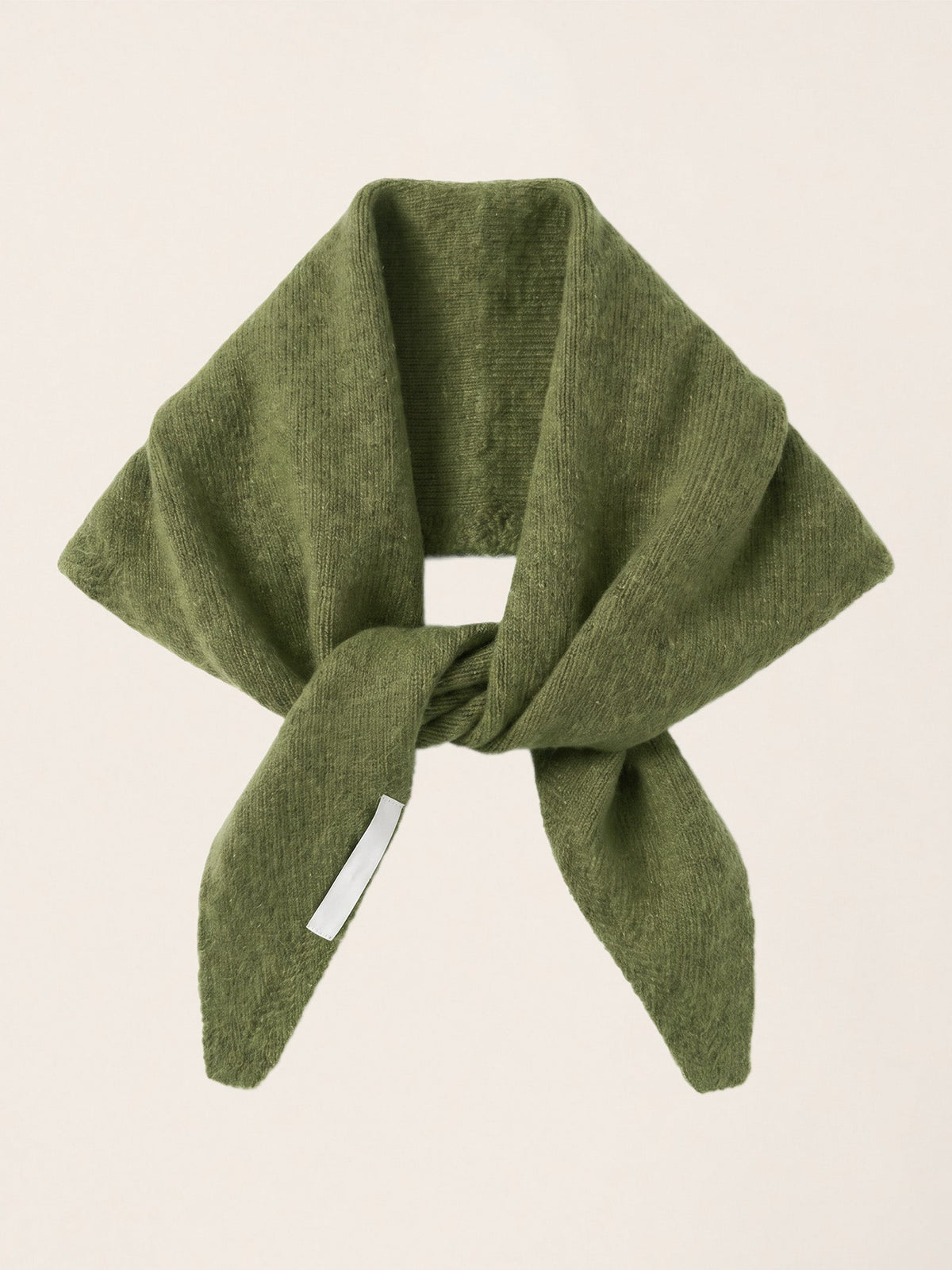 Wool Knitted Triangle Scarf