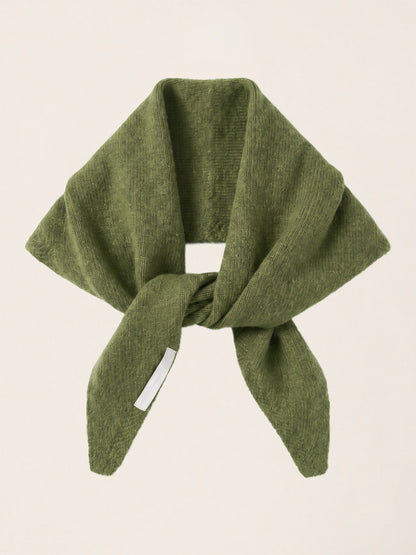 Wool Knitted Triangle Scarf