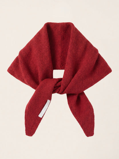 Wool Knitted Triangle Scarf