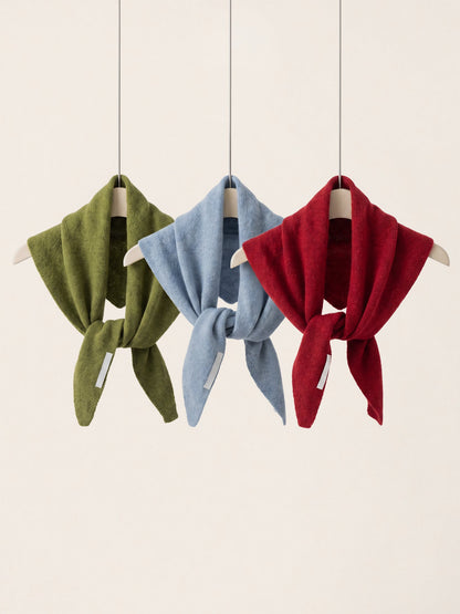 Wool Knitted Triangle Scarf