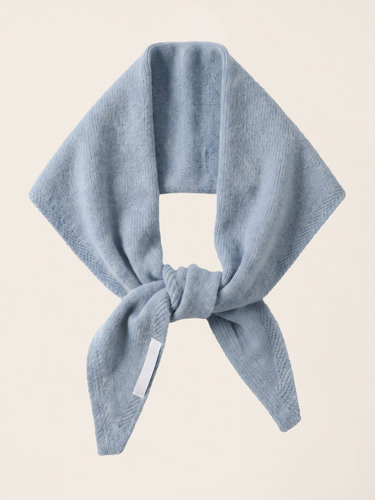 Wool Knitted Triangle Scarf