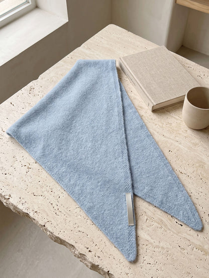 Wool Knitted Triangle Scarf