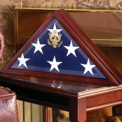 American Burial Flag Box, Large Coffin Flag Display Case.