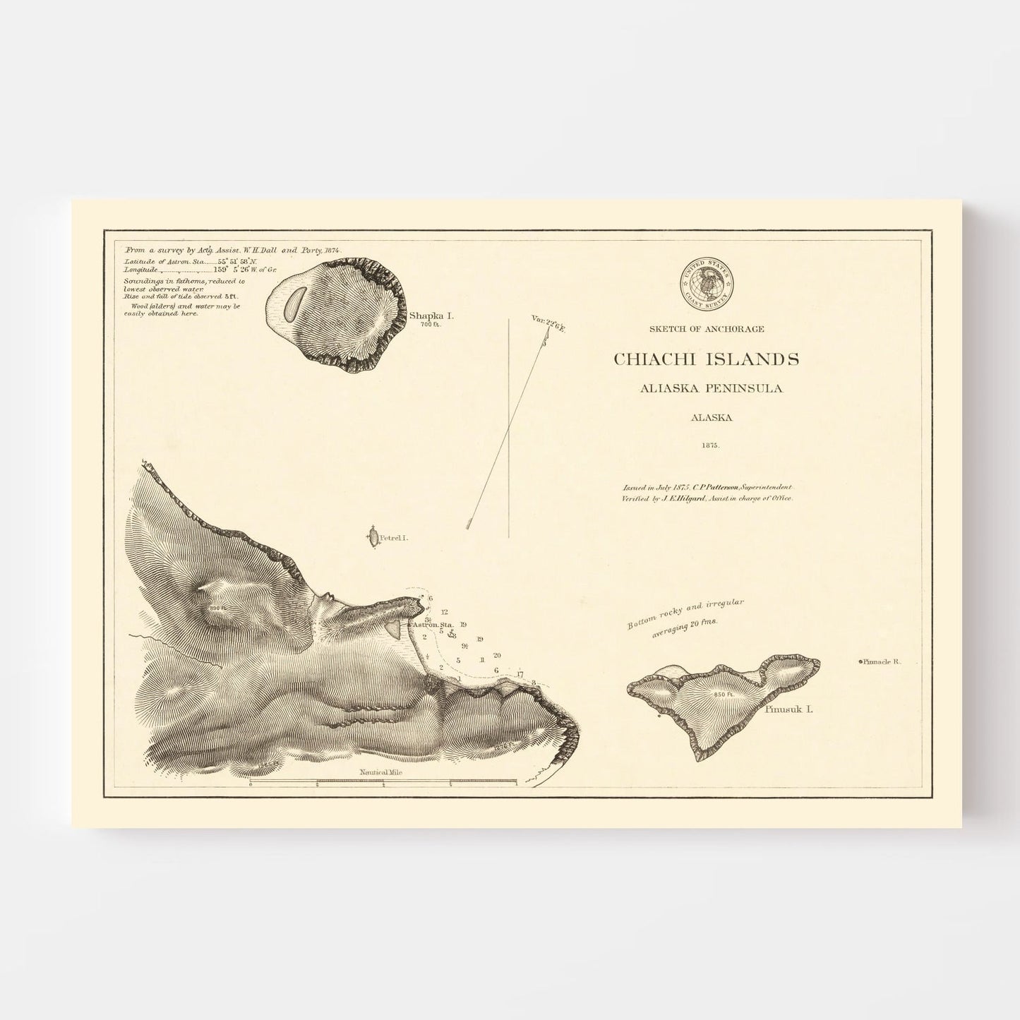 Vintage Anchorage, AK Map 1875