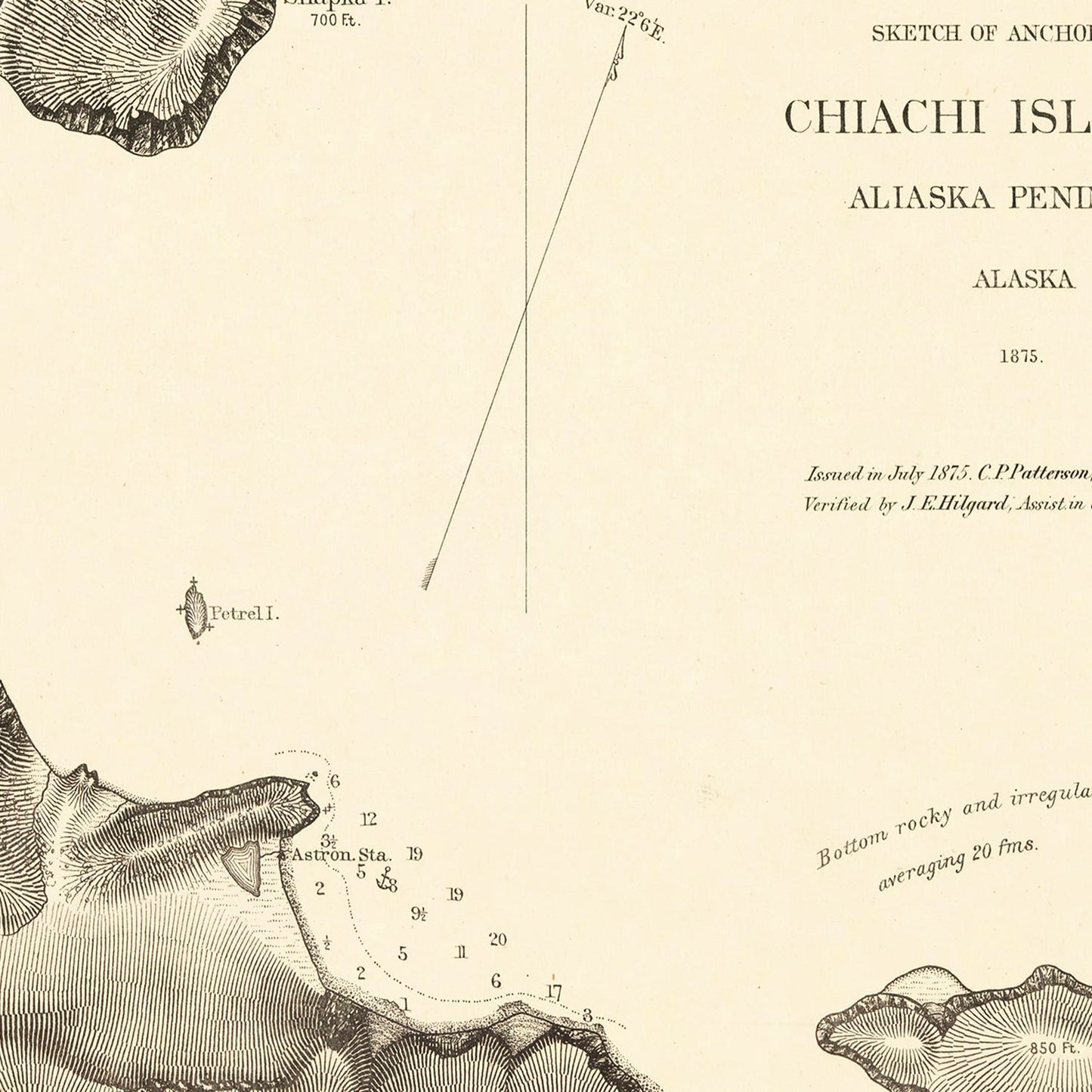 Vintage Anchorage, AK Map 1875