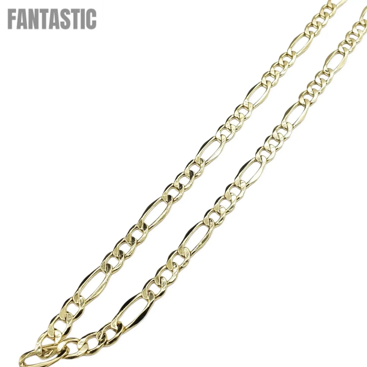 10K Gold- Hollow Figaro Chain