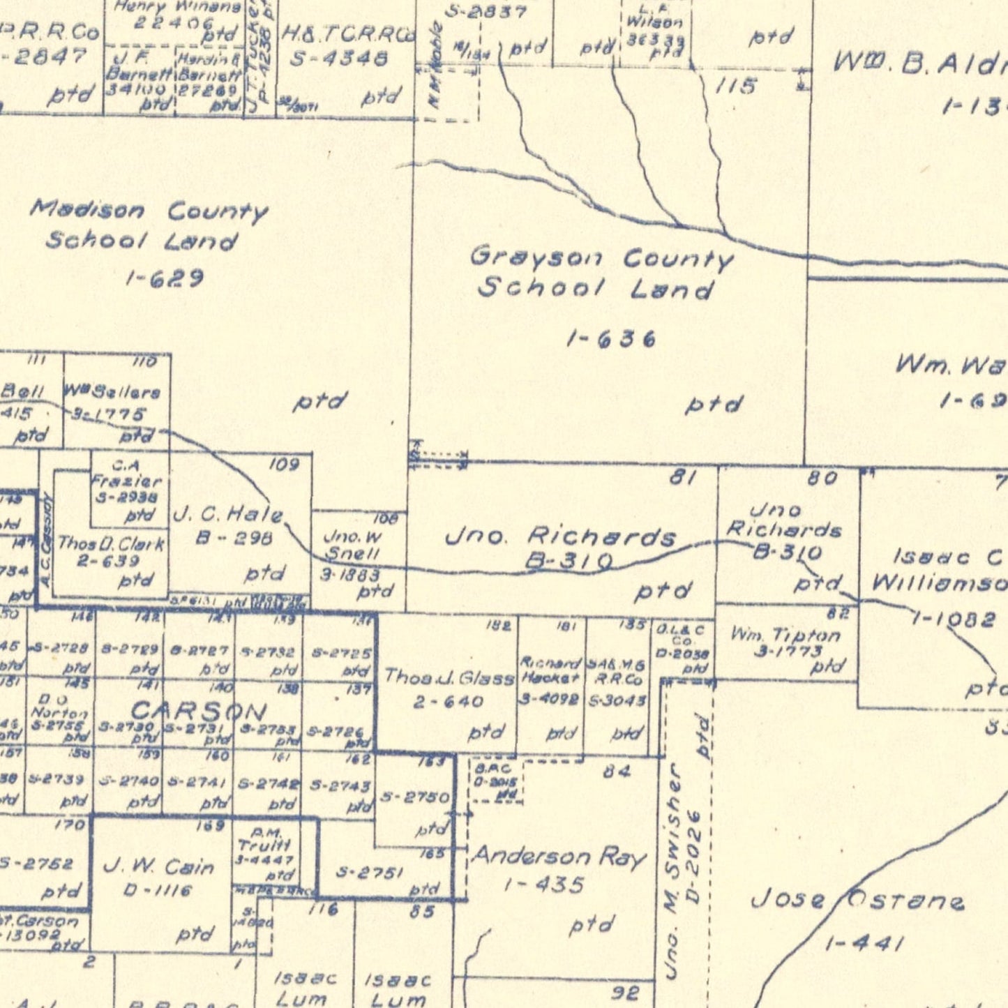 Vintage Map of Archer County, Texas 1926