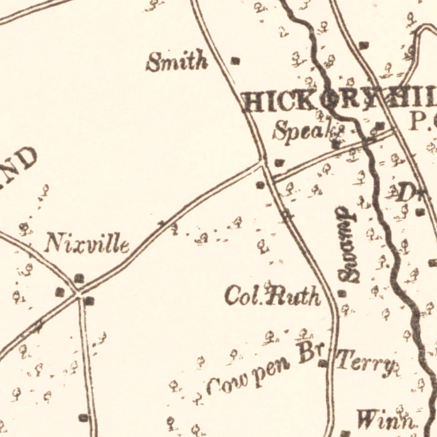 Vintage Map of Beaufort County, South Carolina 1880