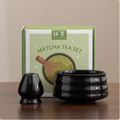 Ceramic Matcha Bowl Set – Two-Piece Stoneware