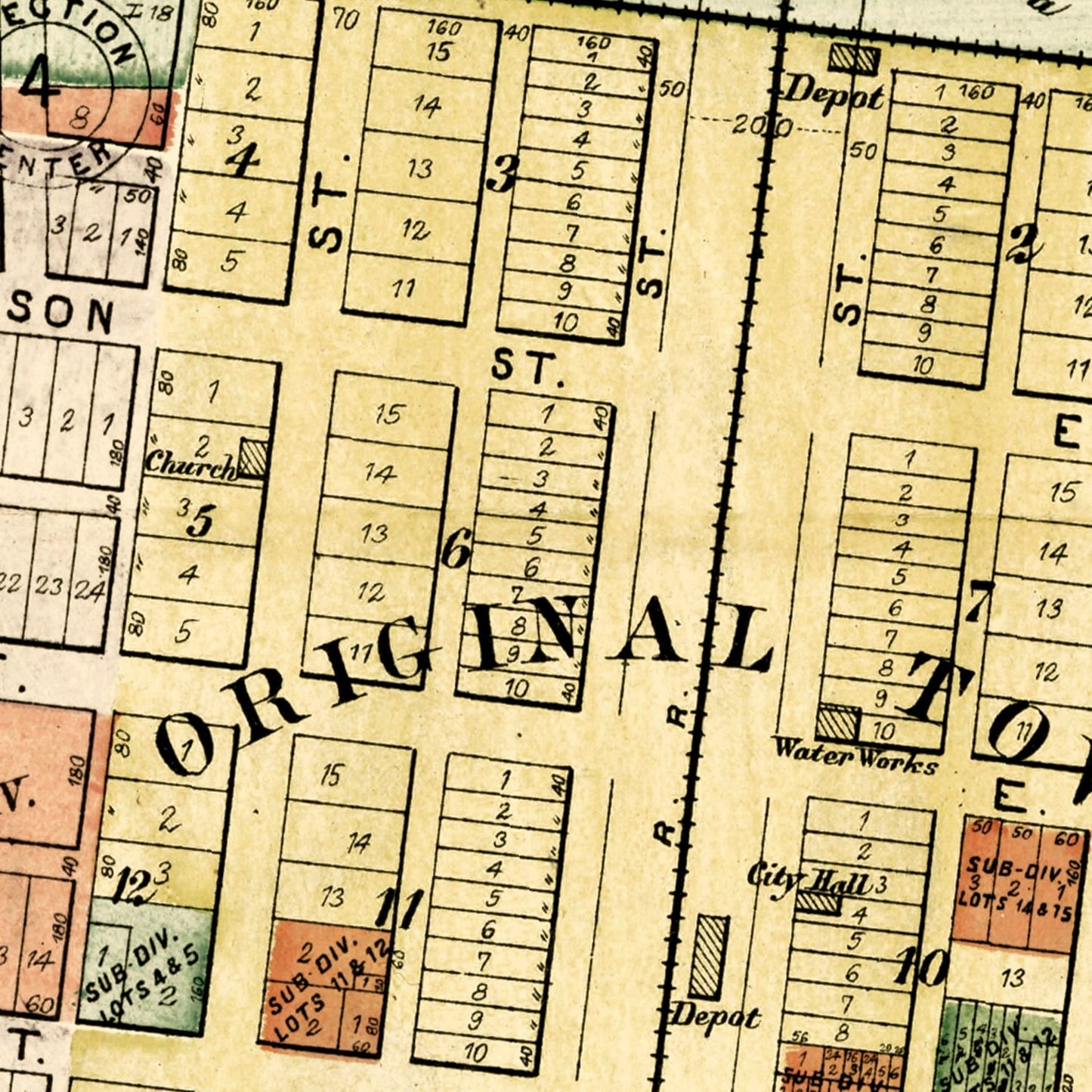 Vintage Map of Arcola, Illinois 1893