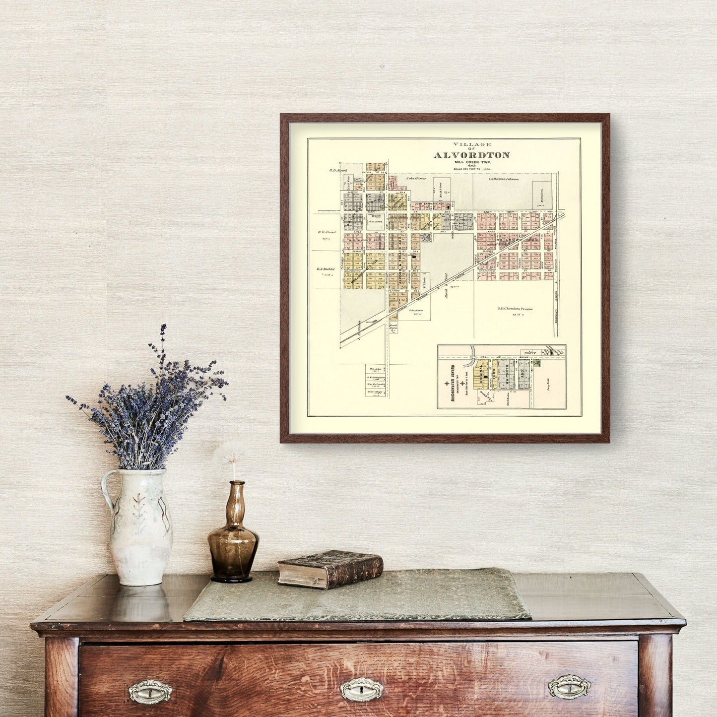 Vintage Map of Alvordton, Ohio 1894