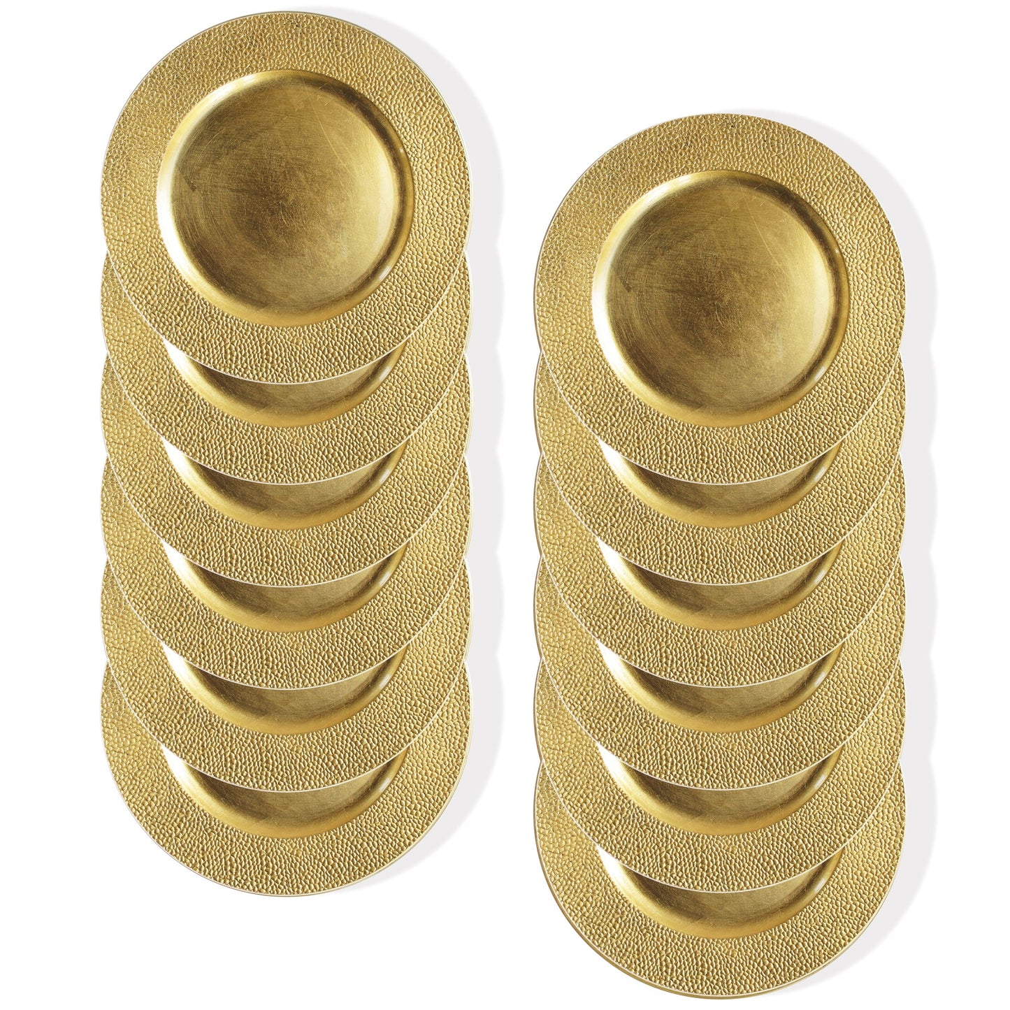 Gold Sand Charger Plate Set- 12 Pieces
