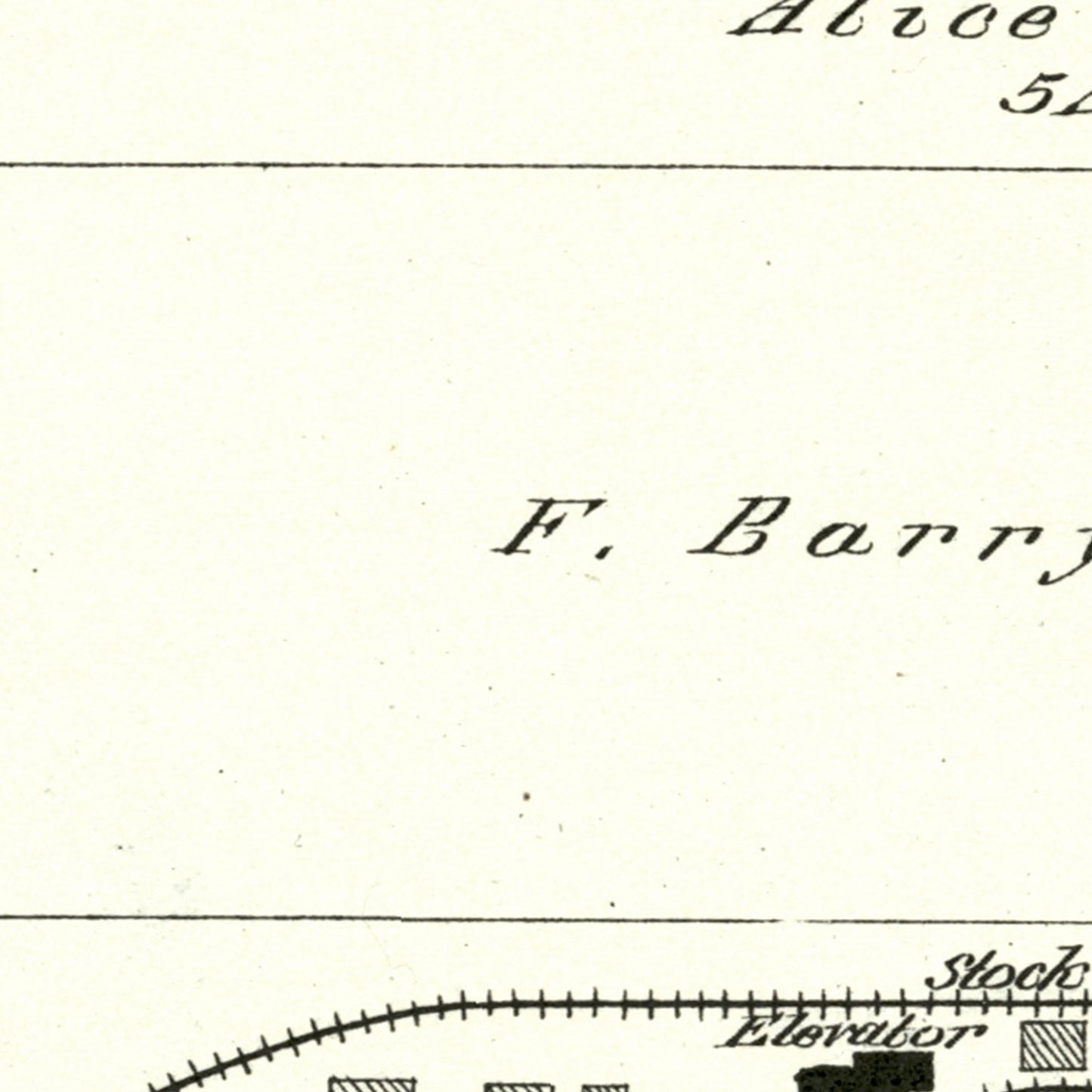 Vintage Map of Barryton, Michigan 1900