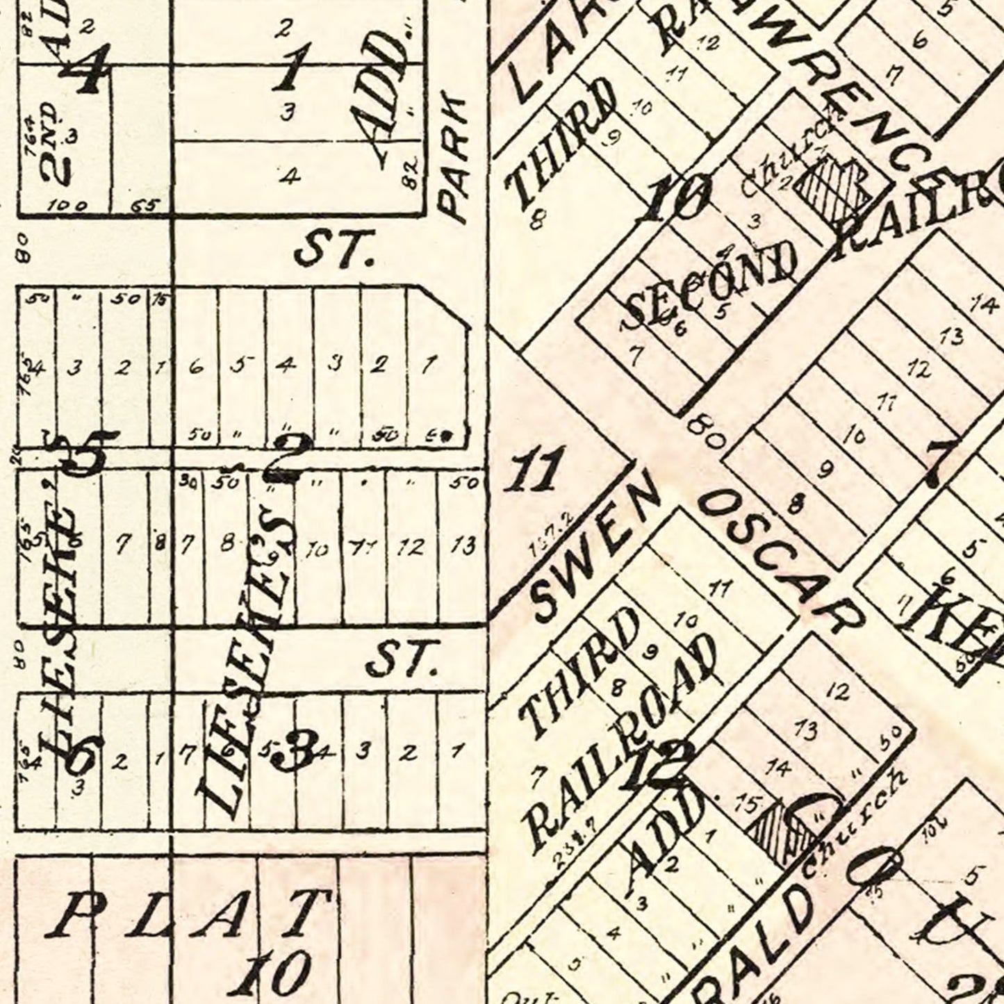 Vintage Map of Arlington, South Dakota 1909