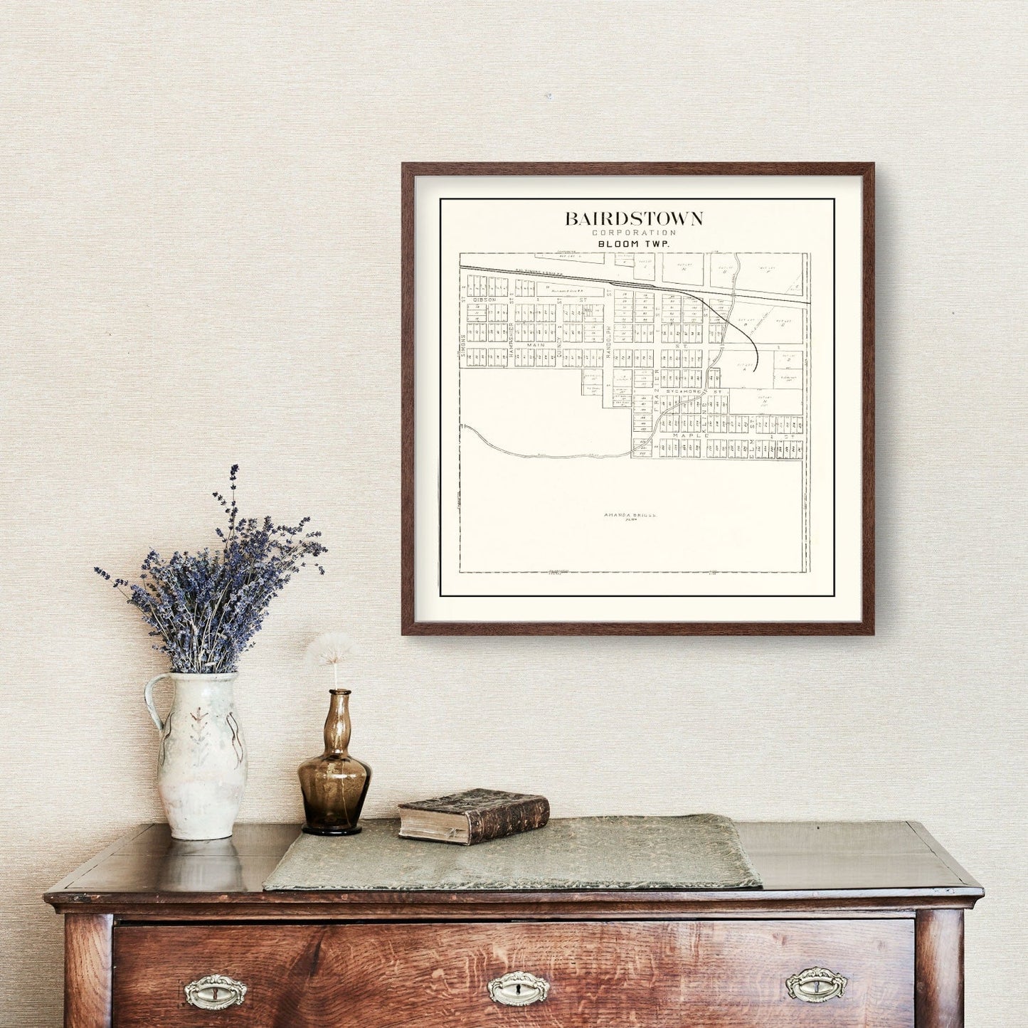 Vintage Map of Bairdstown, Ohio 1912