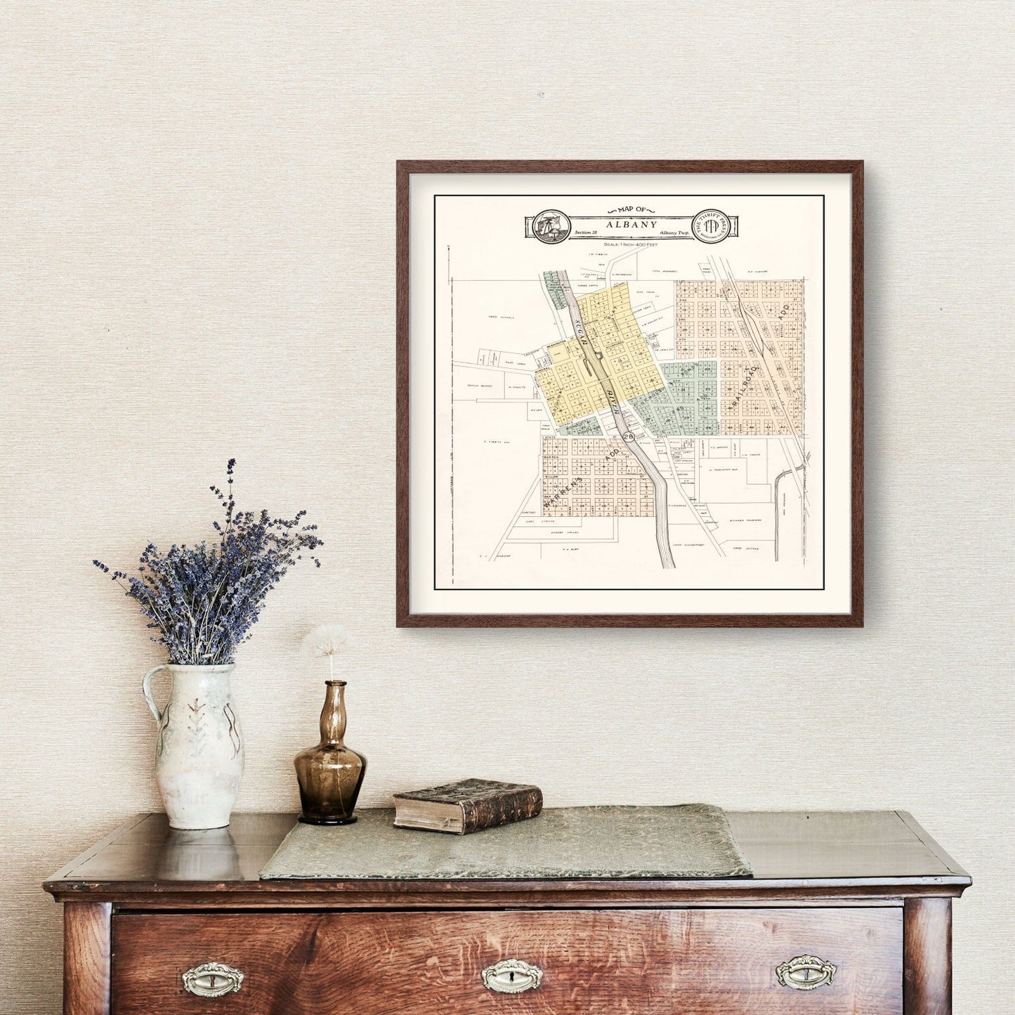 Vintage Map of Albany, Wisconsin 1931