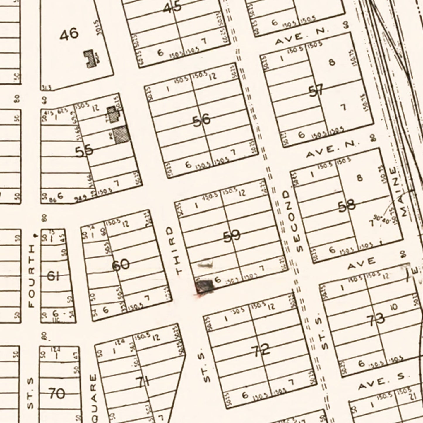 Vintage Map of Bayport, Minnesota 1938