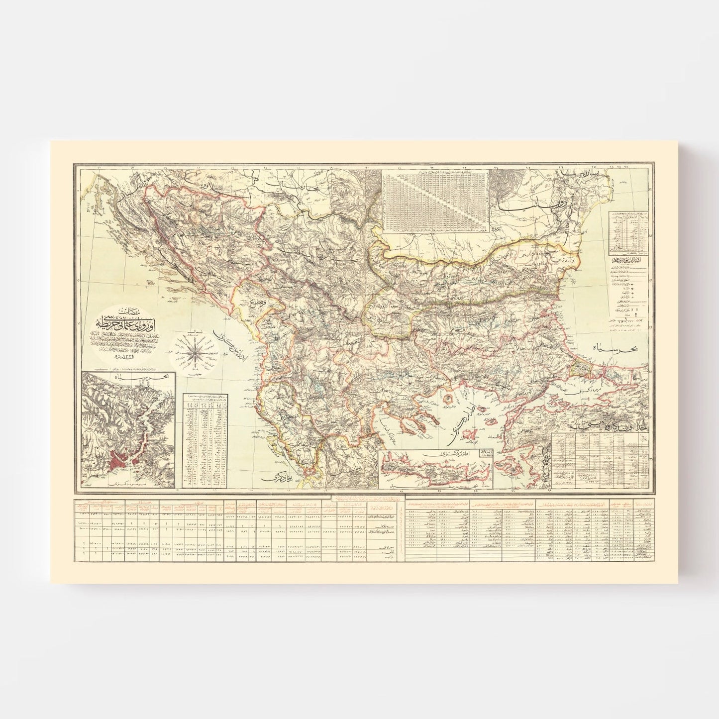 Vintage Balkans Map 1906