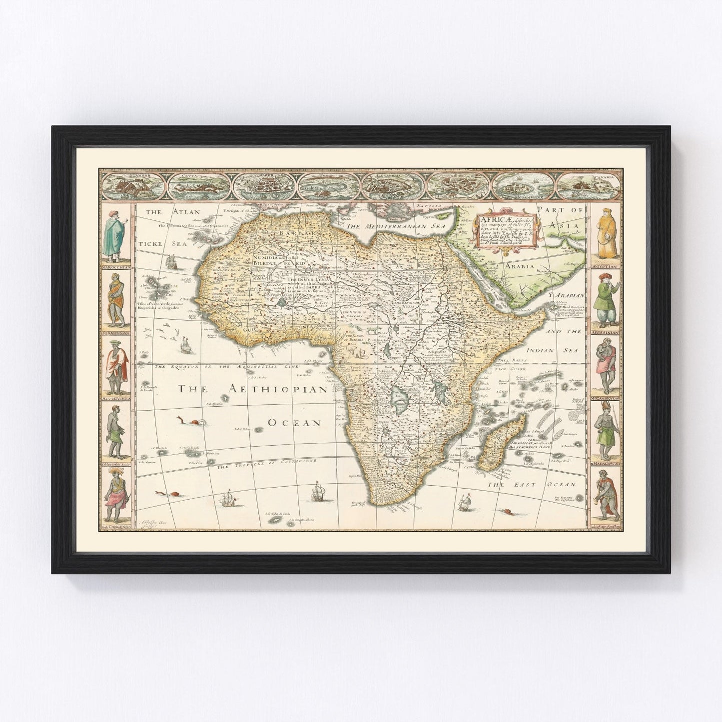 Vintage Africa Map 1626