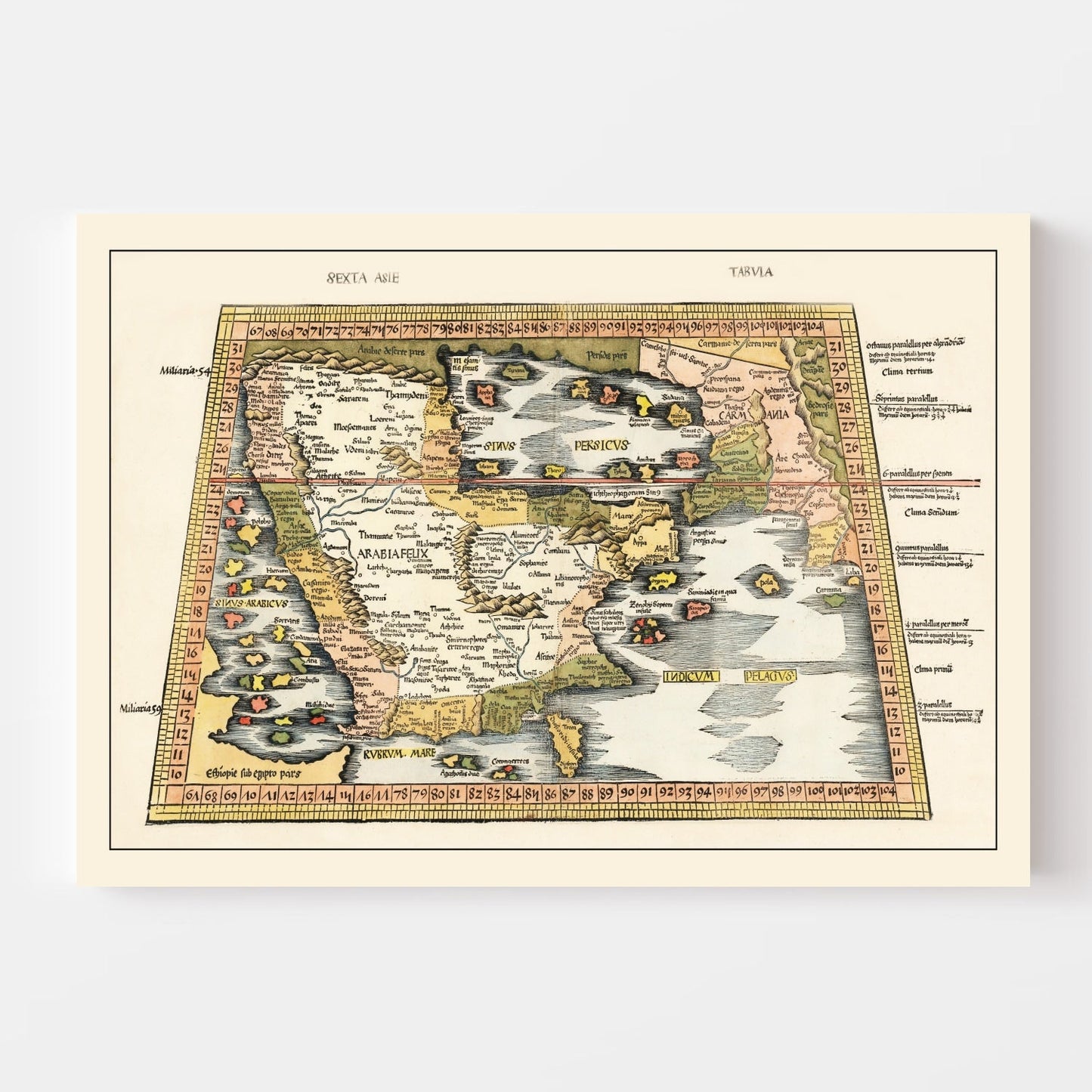 Vintage Arabia Map 1513