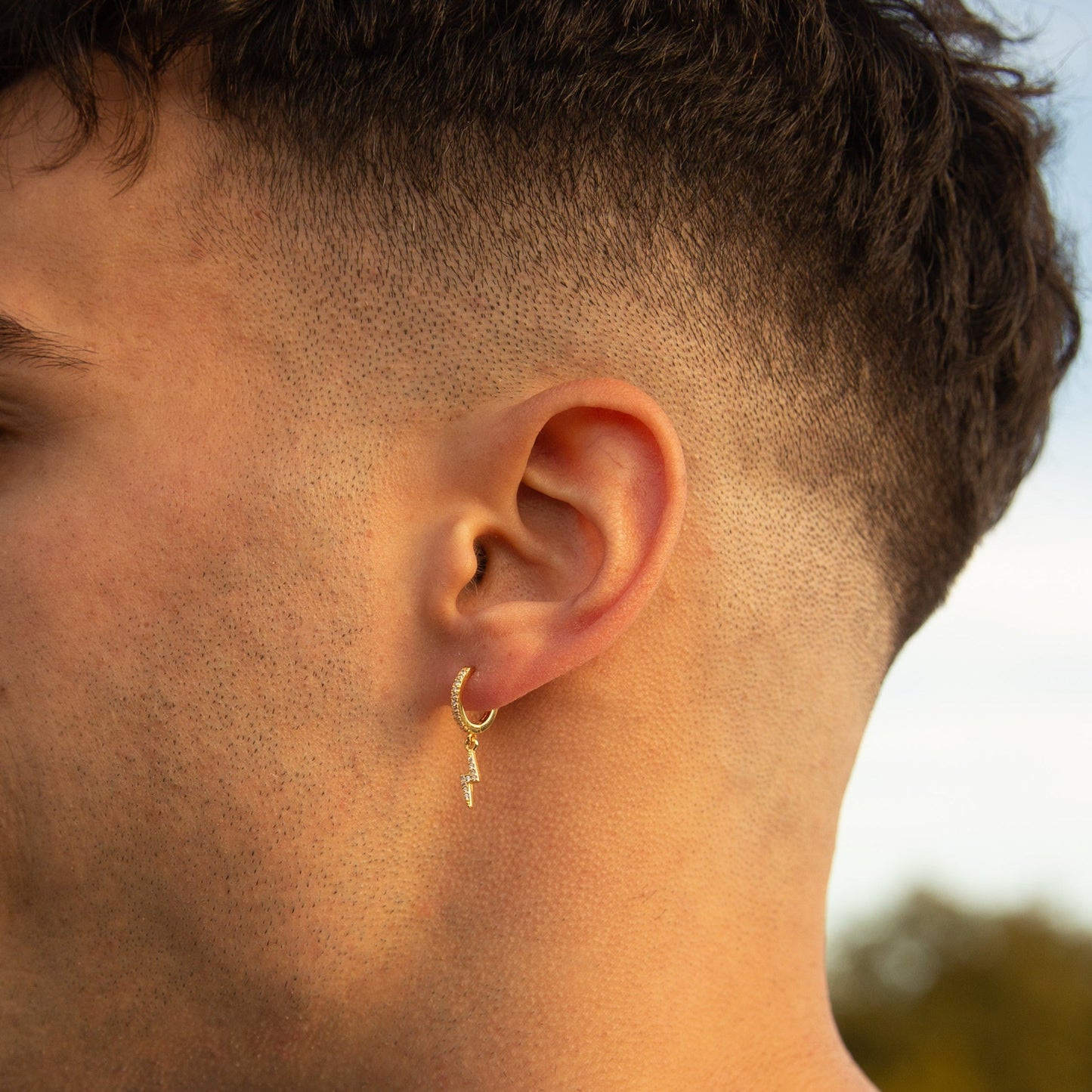 CZ Lightning Bolt Earrings
